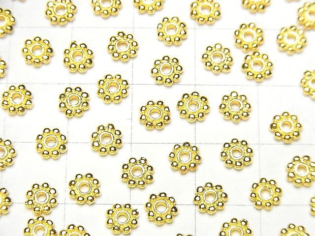 Silver925 Roundel Daisy 5x5x1.2mm 18KGP 5pcs