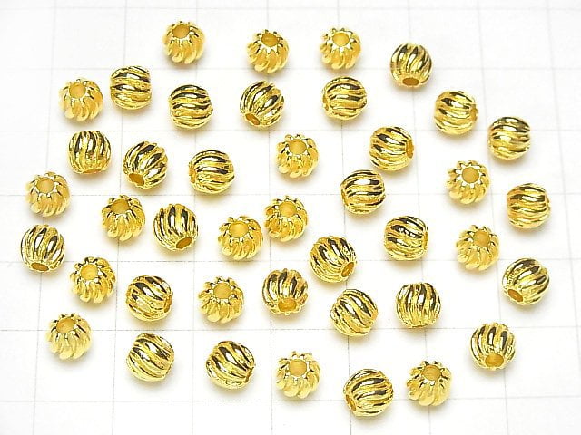 Silver925 Design Round 6mm 18KGP 2pcs