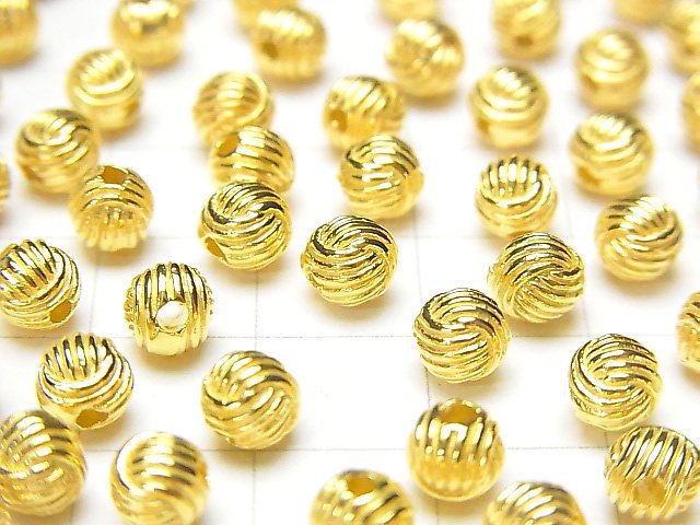 Silver925 Design Round 5mm 18KGP 1pc