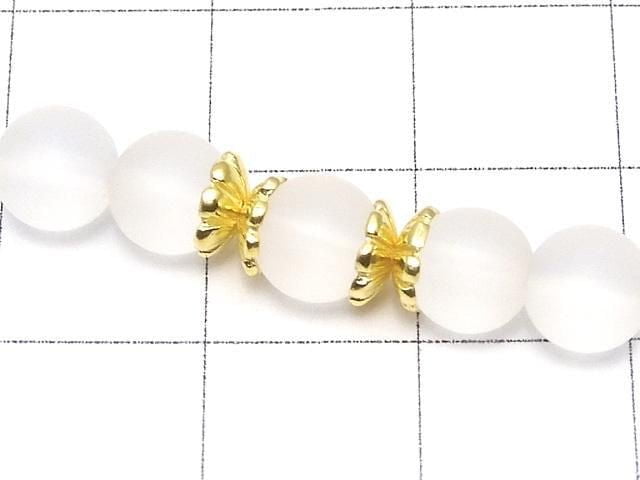Silver925 Bead Cap 5x5x1.5mm 18KGP 4pcs