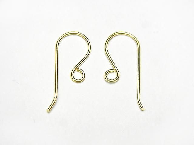 Silver 925 Earwire 17x7mm 18KGP 2 pairs (4 pieces)