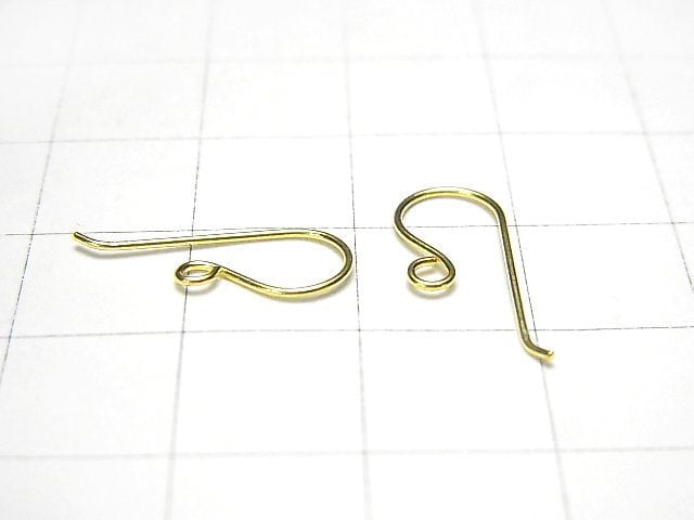 Silver925 Earwire 17x7mm 18KGP 2pairs (4pcs)