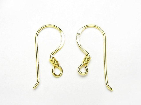 Silver925  Earwire 15x9mm 18KGP 2pairs