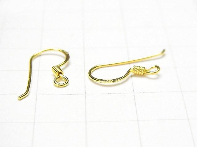 Silver925  Earwire 15x9mm 18KGP 2pairs