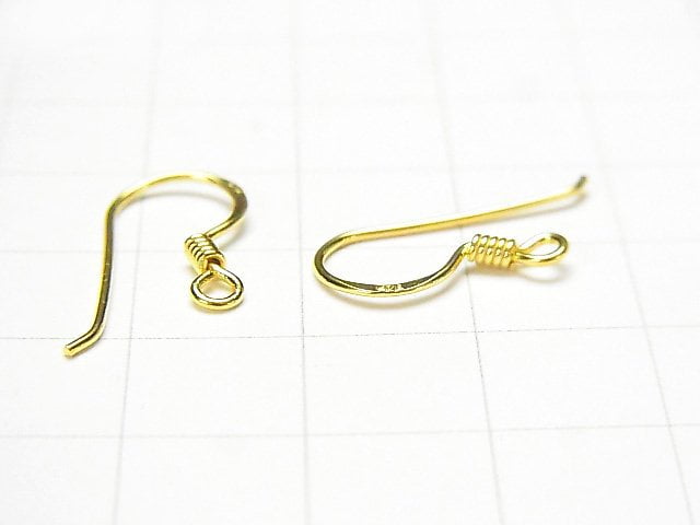 Silver925  Earwire 15x9mm 18KGP 2pairs
