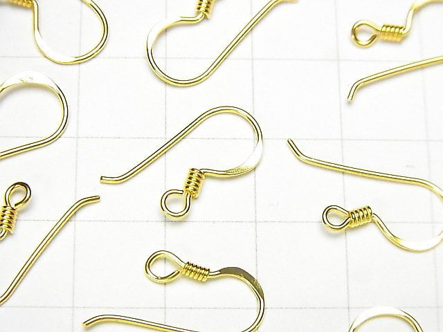 Silver925  Earwire 15x9mm 18KGP 2pairs