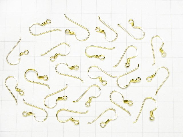 Silver925 Earwire 15 x 9 mm 18 KGP 2 pairs (4 pieces)