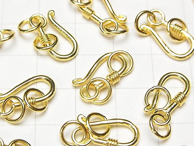 U Hook 16x8mm 18KGP 1pc with Silver925 Jump Ring