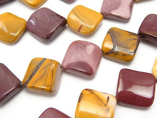 Diamond, Mookaite, Twist Gemstone Beads