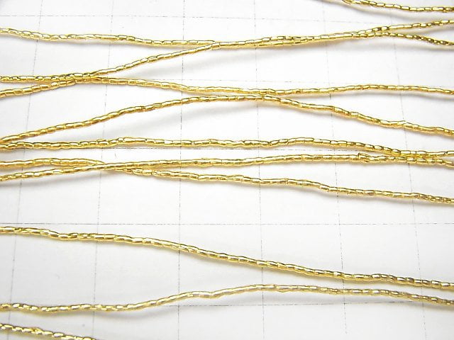 Karen Silver Tube 1x0.8x0.8mm 18KGP 1/4 or 1strand beads (aprx.24inch / 60cm)