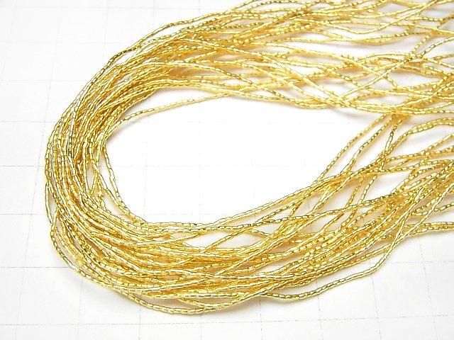 Karen Silver Tube 1x0.8x0.8mm 18KGP 1/4 or 1 strand beads (approx. 23inch/58cm)