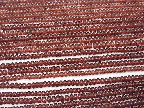 [Video] Mozambique Garnet AAA Rondelle 1strand beads (aprx.14inch / 34cm)