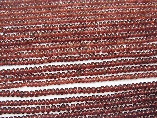 [Video] Mozambique Garnet AAA Roundel 1strand beads (aprx.14inch / 34cm)