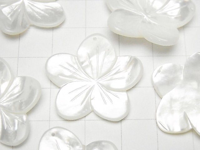 [Video] High quality White Shell (Silver-lip Oyster) AAA Flower 27 mm 1 pc $4.79!