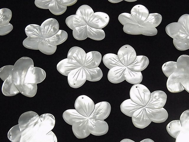 [Video] High quality White Shell (Silver-lip Oyster) AAA Flower 27 mm 1 pc $4.79!