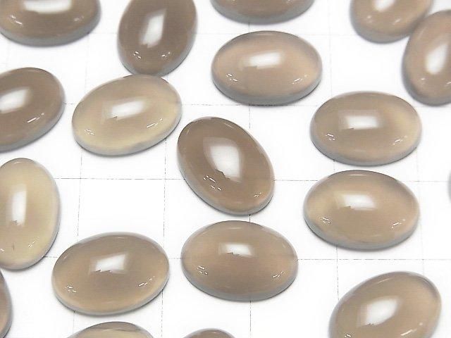 [Video] Gray Onyx AAA Oval Cabochon 14x10mm 3pcs