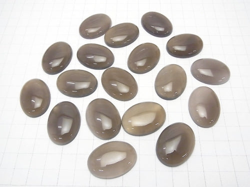 [Video] Gray Onyx AAA Oval Cabochon 30x22mm 1pc