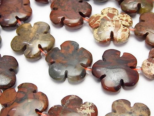 Flower, Jasper Gemstone Beads