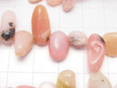 1strand $6.79! Pink Opal AA Flat Nugget Top Side Drilled Hole 1strand beads (aprx.15inch / 37cm)