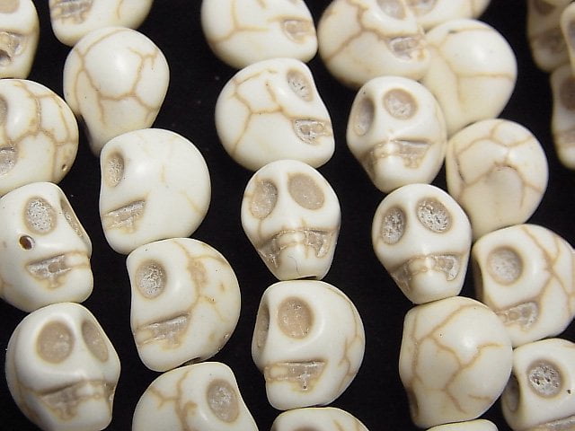 Magnesite, Skull Gemstone Beads