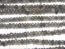 1strand $15.99! High Quality Black Moonstone AAA Faceted Button Rondelle 1strand beads (aprx.13inch / 32cm)