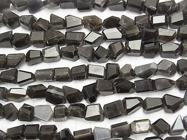 [Video] Black Moonstone AA++ Faceted Nugget half or 1strand beads (aprx.9inch / 23 cm)