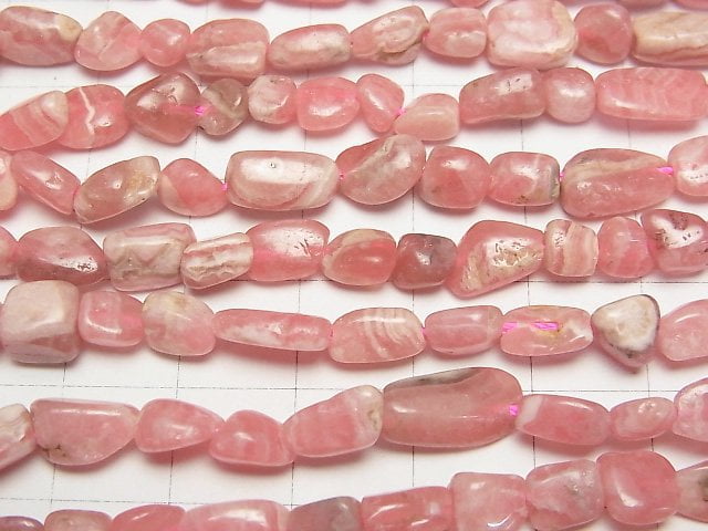 [Video] Argentina Rhodochrosite AA Nugget 1strand beads (aprx.15inch/37cm)