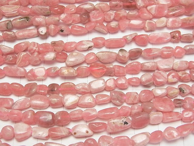 [Video] Argentina Rhodochrosite AA Nugget 1strand beads (aprx.15inch/37cm)