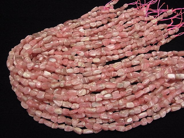 [Video] Argentina Rhodochrosite AA Nugget 1strand beads (aprx.15inch/37cm)