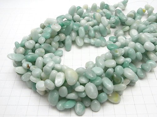 1strand $4.79! Amazonite AA Flat Nugget  Top Side Drilled Hole  1strand beads (aprx.15inch/36cm)