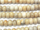 [Video] Fossil Coral Rondelle 6x6x4mm 1strand beads (aprx.15inch / 37cm)