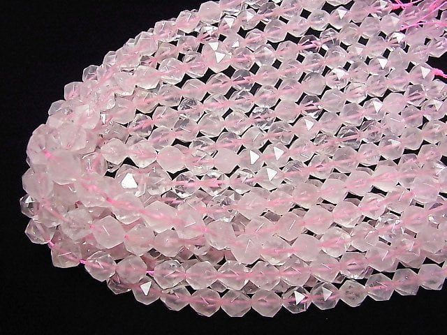 [Video] Madagascar Rose Quartz AA 20Faceted Round 10mm 1strand beads (aprx.15inch/36cm)