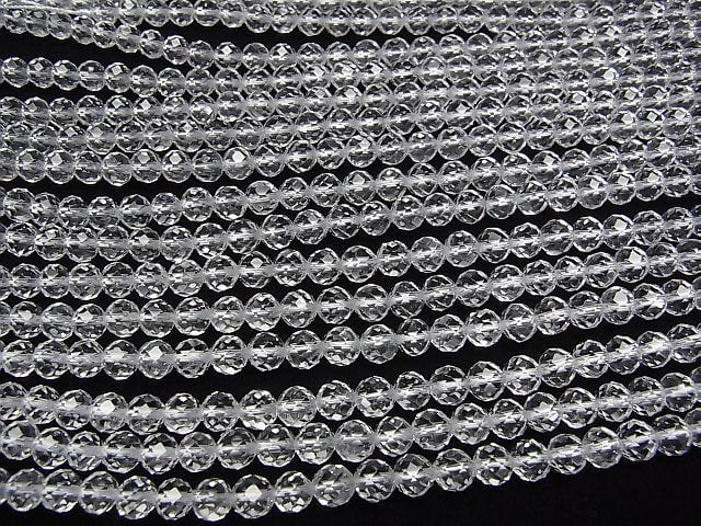 [Video] High Quality! Crystal AAA 64Faceted Round 6mm "Special cut" half or 1strand beads (aprx.15inch/37cm)