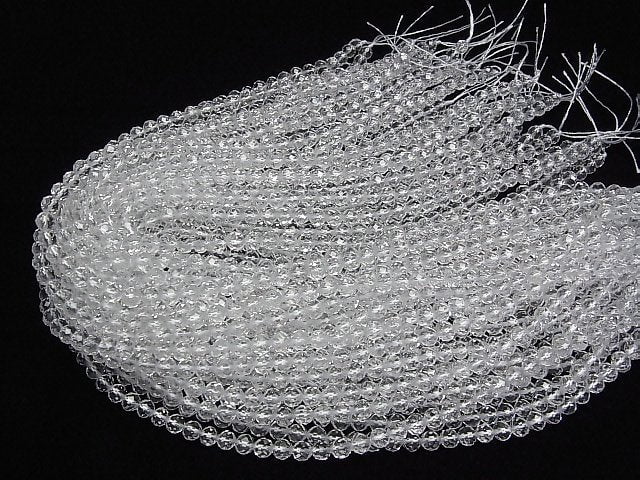 [Video] High Quality! Crystal AAA 64Faceted Round 6mm "Special cut" half or 1strand beads (aprx.15inch/37cm)