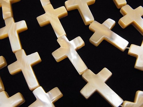 Cross, Mother of Pearl (Shell Beads) Pearl & Shell Beads