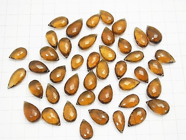 High Quality Brandy Quartz AAA Pear shape Faceted Briolette 3pcs $24.99!