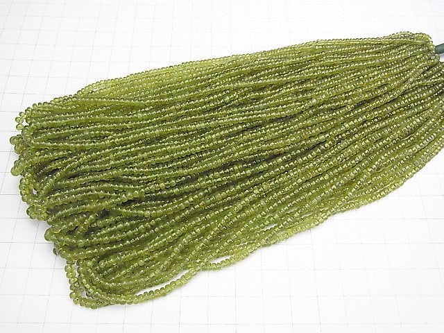 [Video] High Quality Idocrase Vesuvianite AAA Rondelle 1strand beads (aprx.15inch/38cm)
