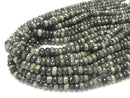 Brazil Serpentine Faceted Button Rondelle 8x8x5 half or 1strand beads (aprx.15inch / 38cm)