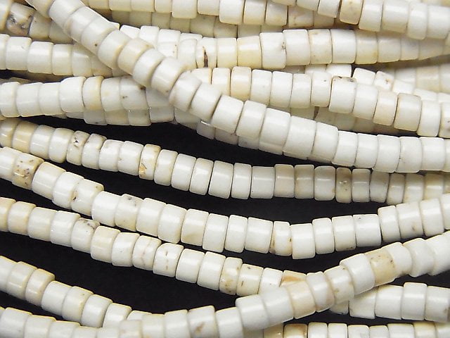 Magnesite, Roundel Gemstone Beads