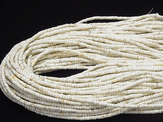 Magnesite  Roundel (Heishi )3x3x2mm 1strand beads (aprx.15inch/36cm)