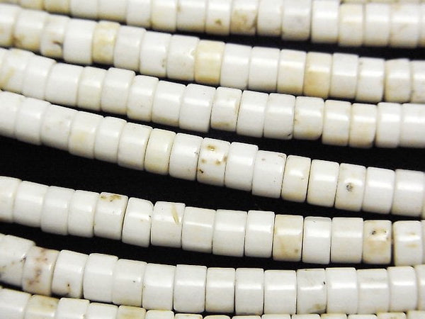 Magnesite, Roundel Gemstone Beads