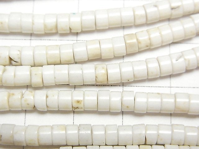 Magnesite  Roundel (Heishi )4x4x2mm 1strand beads (aprx.15inch/38cm)