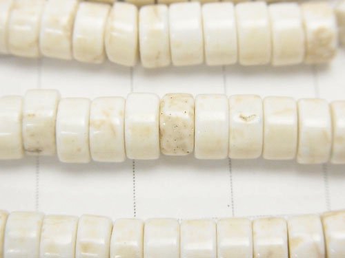 1strand $4.79! Magnesite   Roundel (Tube )6x6x3mm 1strand beads (aprx.15inch/37cm)