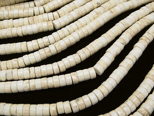 1strand $4.79! Magnesite   Roundel (Tube )6x6x3mm 1strand beads (aprx.15inch/37cm)