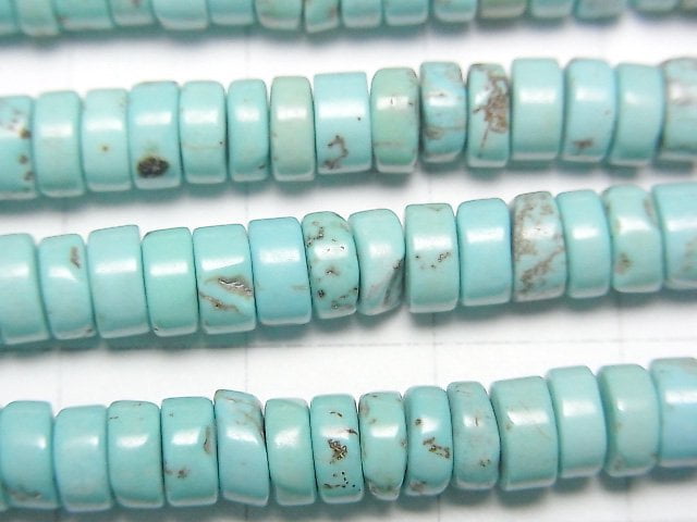 1strand $4.79! Magnesite Turquoise  Roundel (Heishi )6x6x3mm 1strand beads (aprx.15inch/38cm)