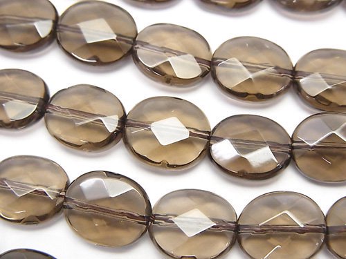 Oval, Smoky Quartz Gemstone Beads