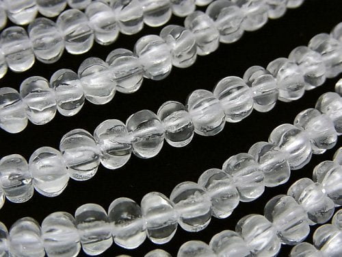 Crystal Quartz, Pumpkin Shape Gemstone Beads