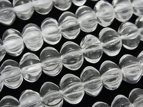 Crystal Quartz, Pumpkin Shape Gemstone Beads