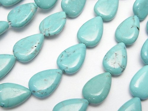 Magnesite Turquoise, Pear Shape Gemstone Beads