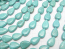 1strand $4.79! Magnesite Turquoise  Vertical Hole Pear shape 12x8x3mm 1strand beads (aprx.15inch/36cm)